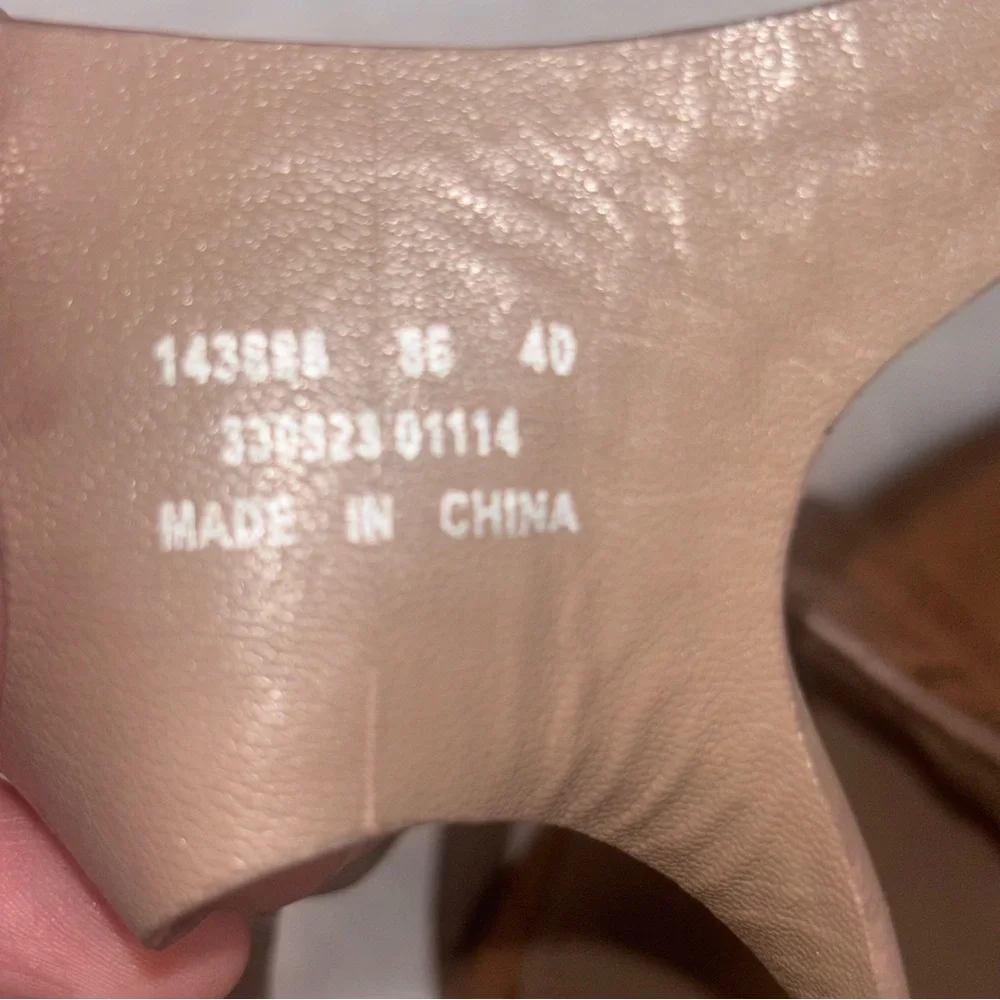 Ecco Kalac Strap Platform Wedge‎ Sandals Womens 40 Tan Floral Leather Open Shoe